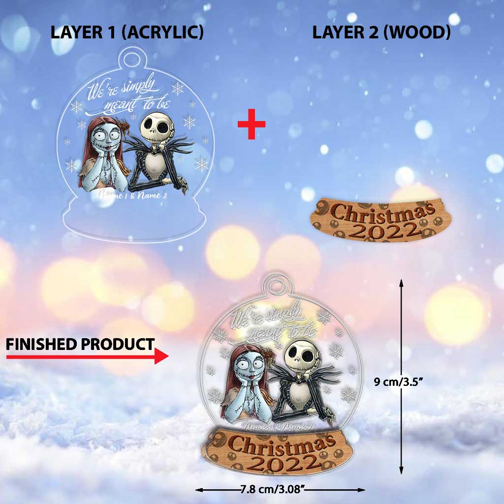 Personalized Nightmare Before Christmas Ornament Custom Names Gift Layers Mix Ornament GradoCreations