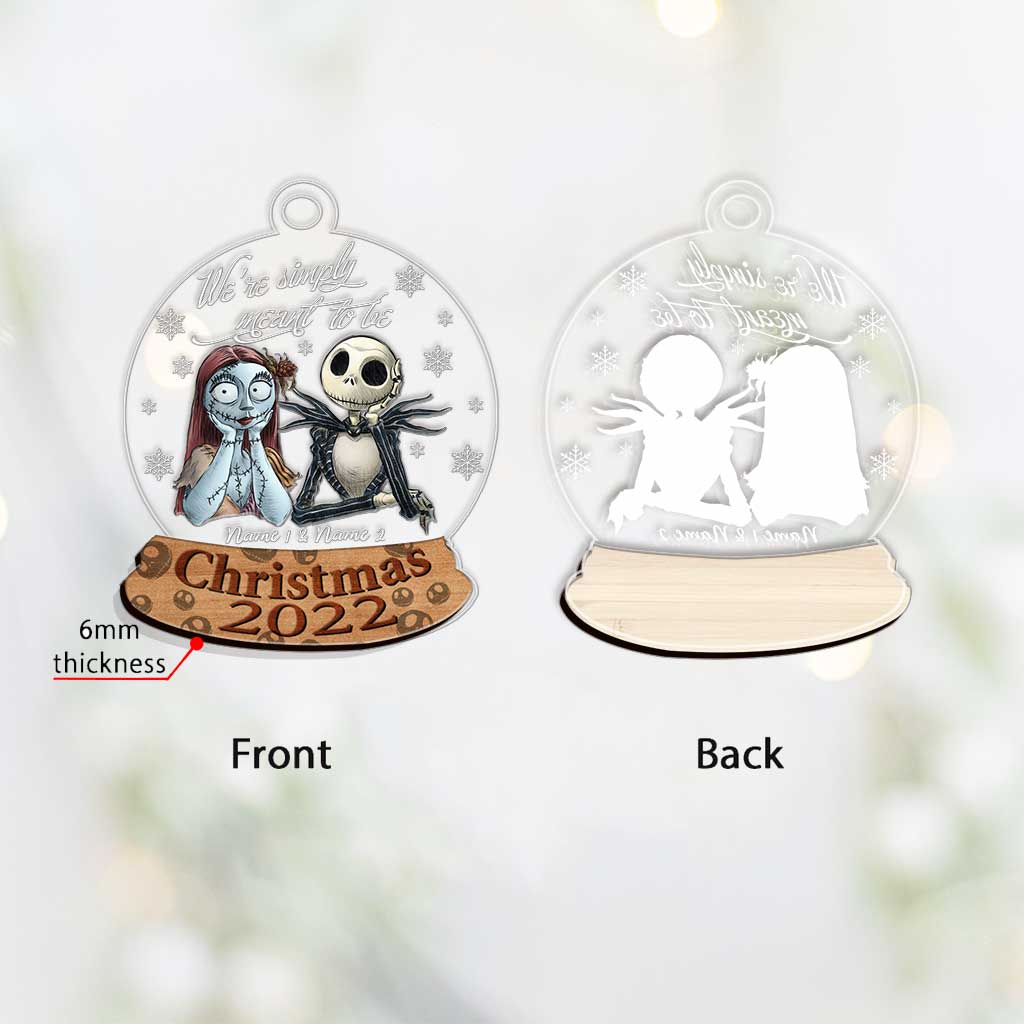 Personalized Nightmare Before Christmas Ornament Custom Names Gift Layers Mix Ornament GradoCreations