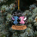 Personalized Christmas Ohana Layers Mix Ornament for Couples Layers Mix Ornament GradoCreations