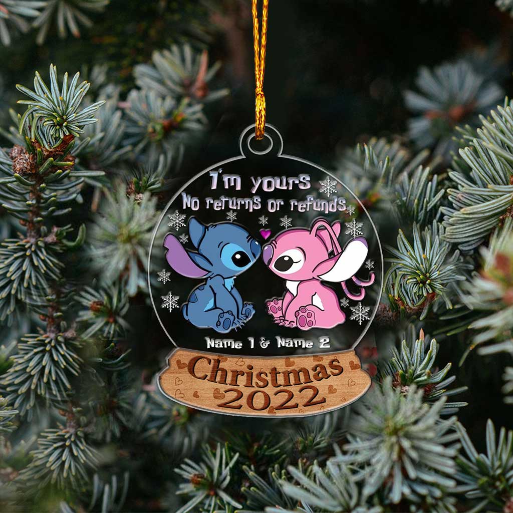 Personalized Christmas Ohana Layers Mix Ornament for Couples Layers Mix Ornament GradoCreations