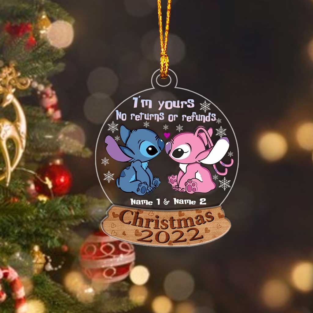Personalized Christmas Ohana Layers Mix Ornament for Couples Layers Mix Ornament GradoCreations