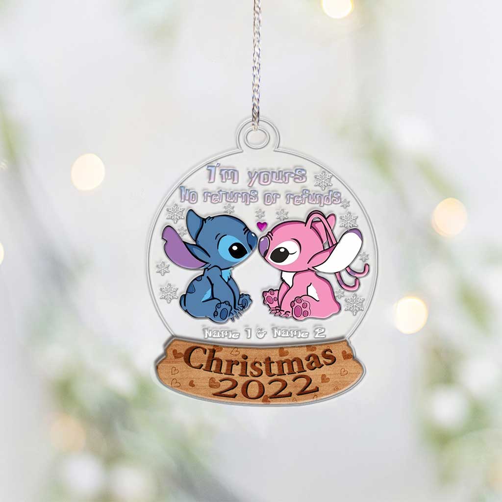 Personalized Christmas Ohana Layers Mix Ornament for Couples Layers Mix Ornament GradoCreations