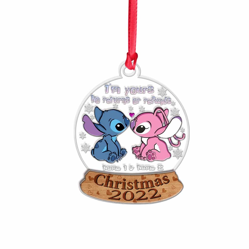 Personalized Christmas Ohana Layers Mix Ornament for Couples Layers Mix Ornament GradoCreations
