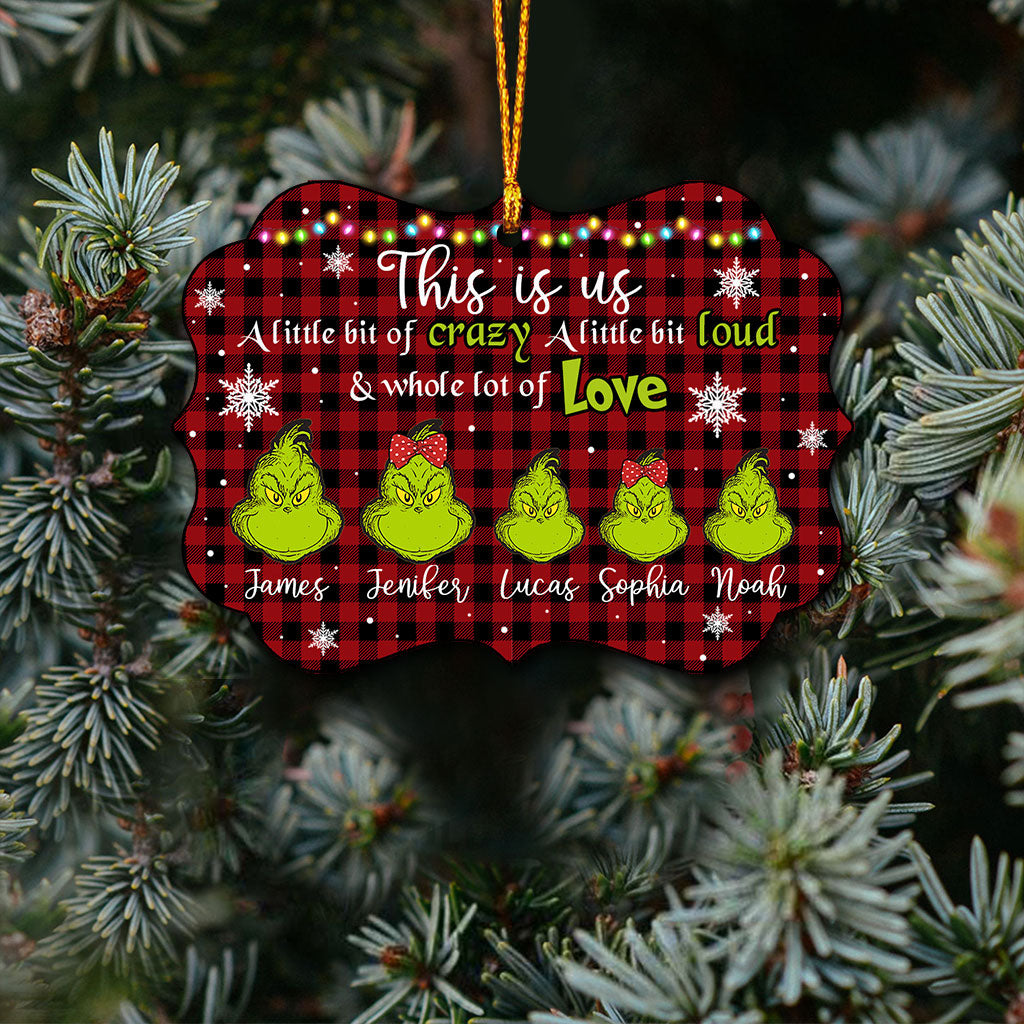 Personalized Christmas Ornament Custom Name Grinch Holiday Decor Ornament GradoCreations