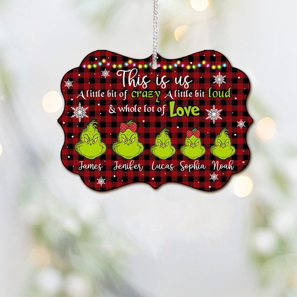 Personalized Christmas Ornament Custom Name Grinch Holiday Decor Ornament GradoCreations