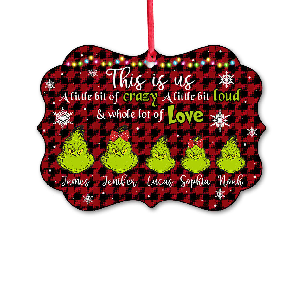 Personalized Christmas Ornament Custom Name Grinch Holiday Decor Ornament GradoCreations