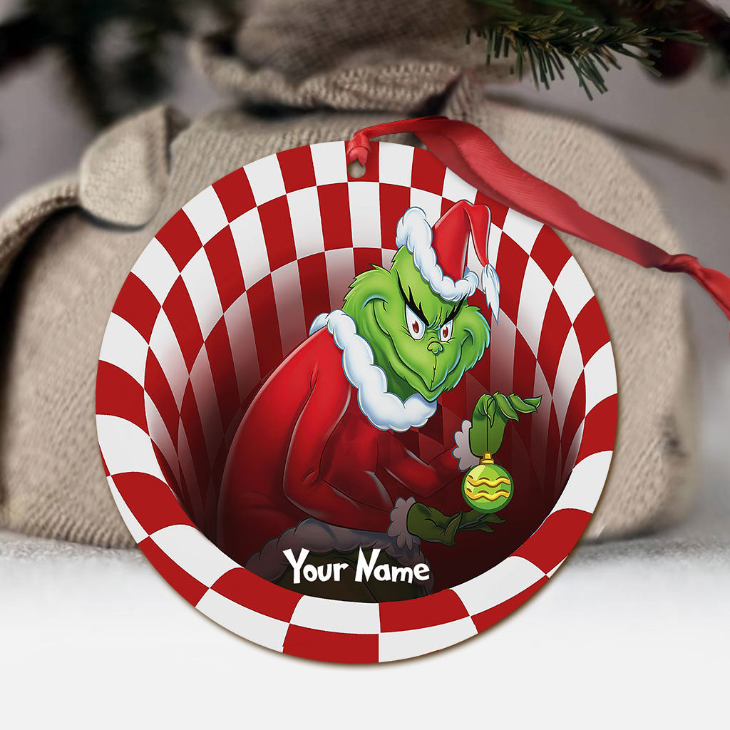 Personalized Grinch Christmas Ornament Custom Name Gift Ornament GradoCreations