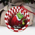 Personalized Grinch Christmas Ornament Custom Name Gift Ornament GradoCreations