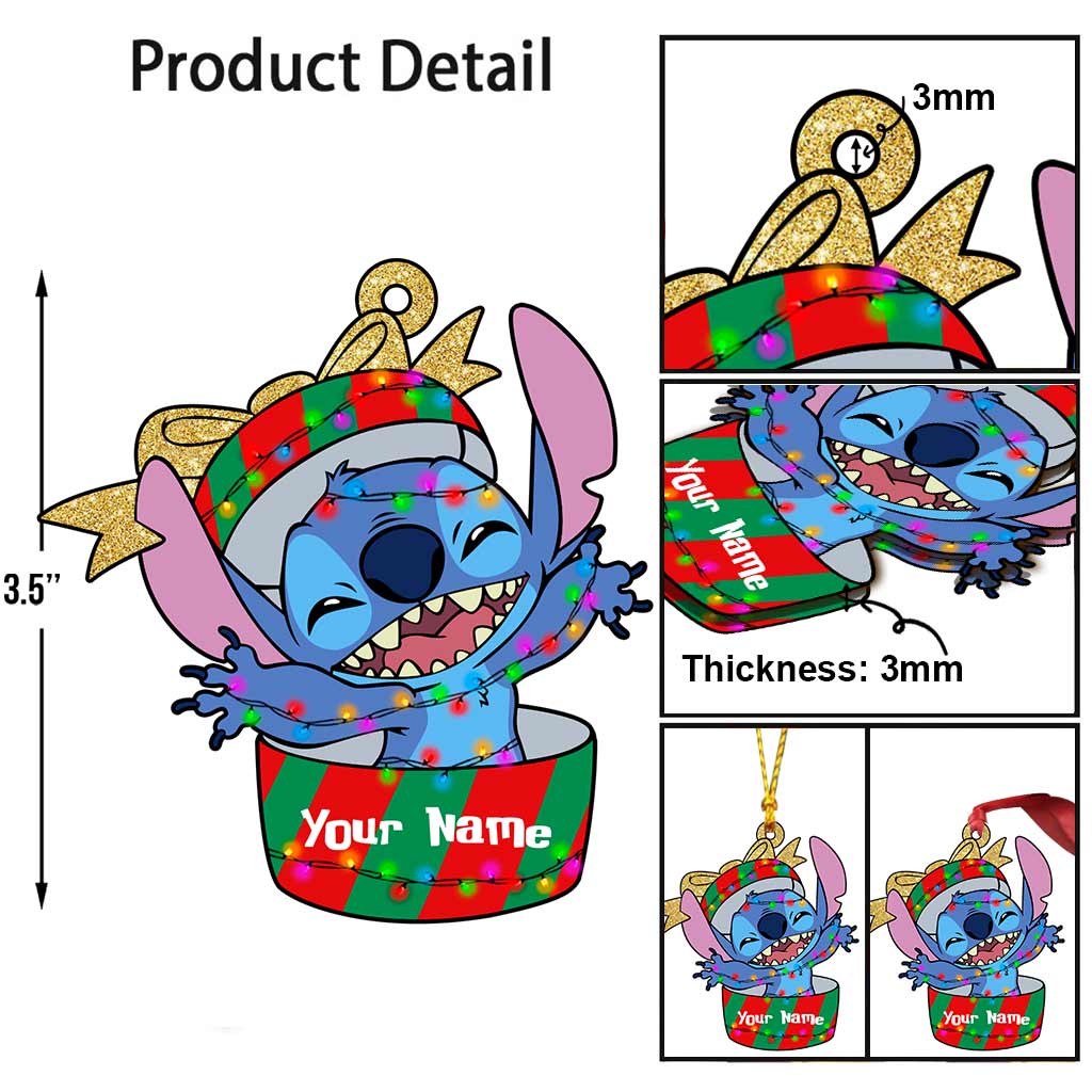 Personalized Christmas Ohana Ornament Custom Gift for Family Ornament GradoCreations