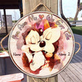 Personalized Round Wood Sign You and Me Custom Name Gift Round Wood Sign GradoCreations