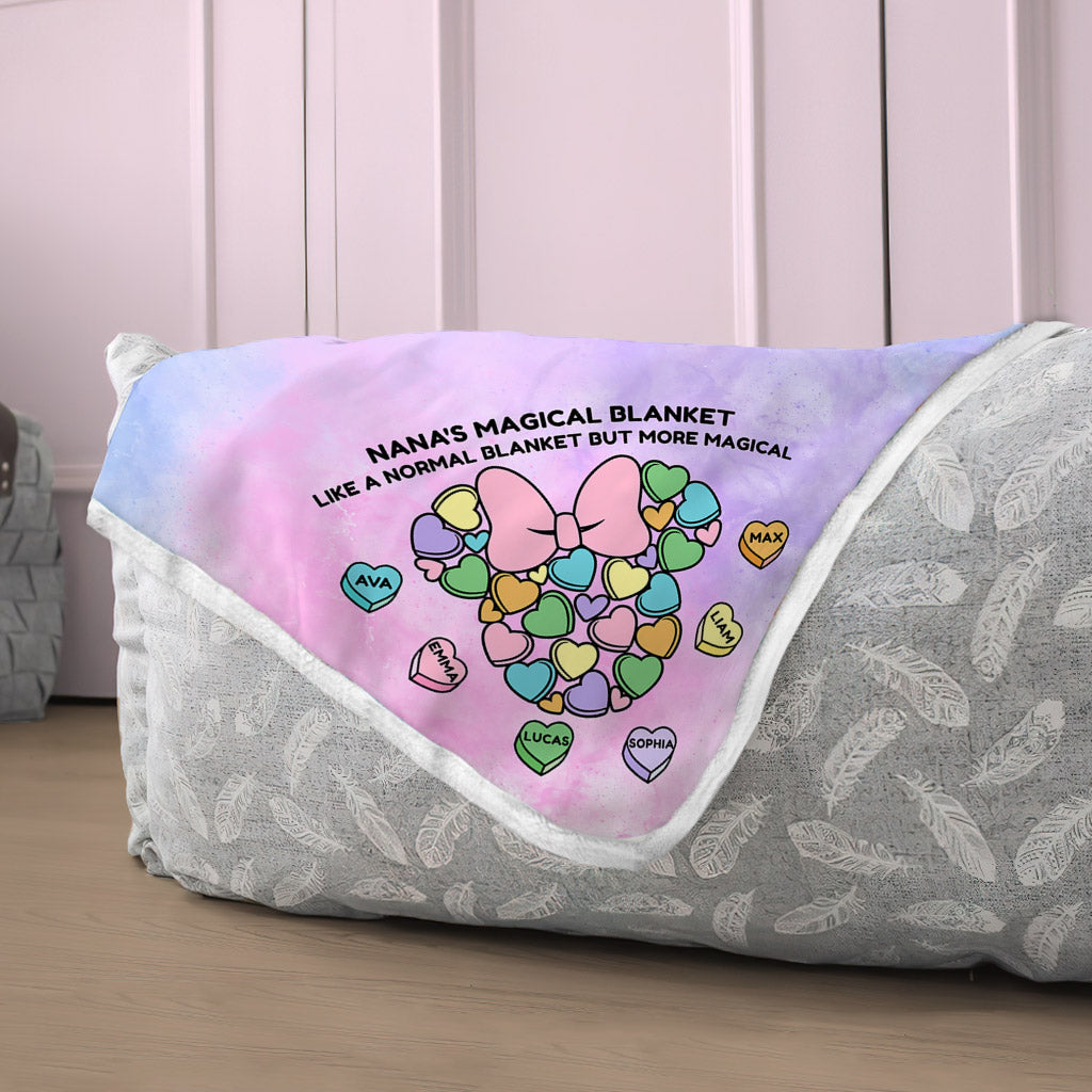 Personalized Magical Blanket for Grandma with Custom Names Blanket GradoCreations