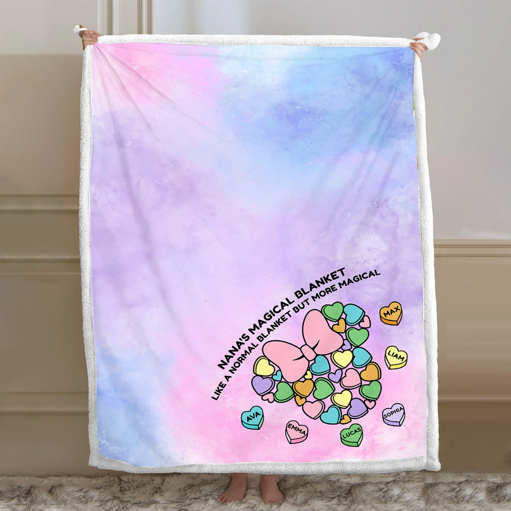 Personalized Magical Blanket for Grandma with Custom Names Blanket GradoCreations