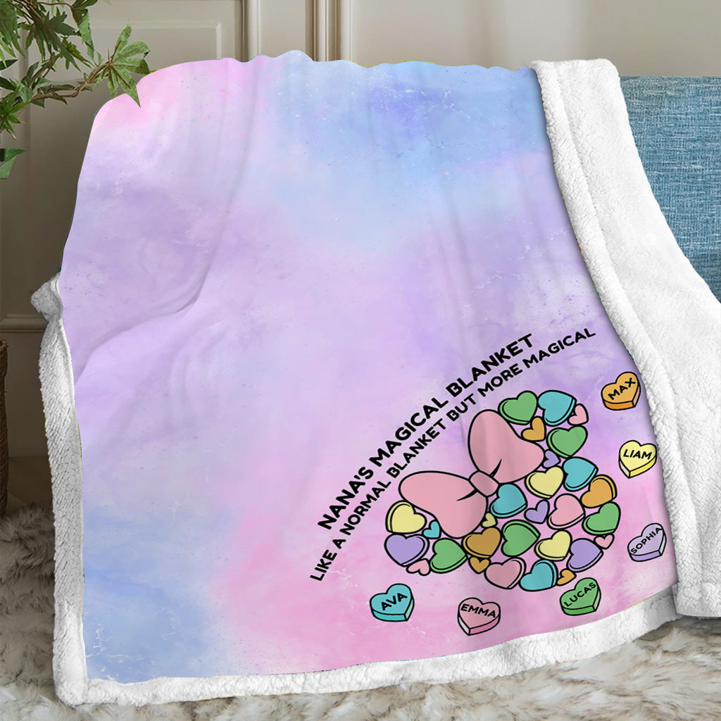 Personalized Magical Blanket for Grandma with Custom Names Blanket GradoCreations