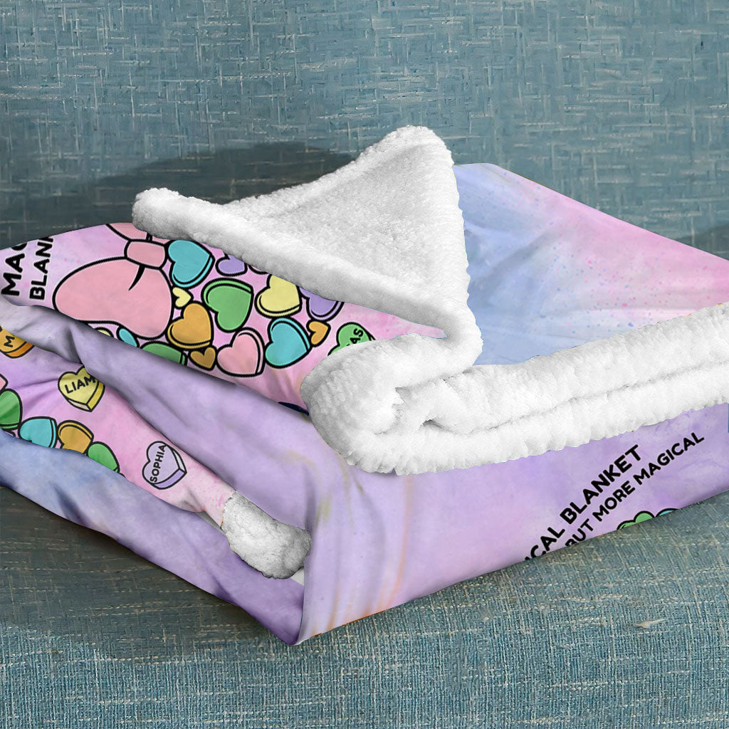 Personalized Magical Blanket for Grandma with Custom Names Blanket GradoCreations
