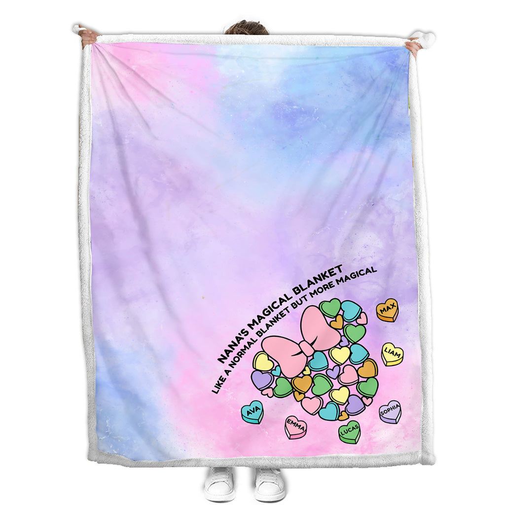 Personalized Magical Blanket for Grandma with Custom Names Blanket GradoCreations