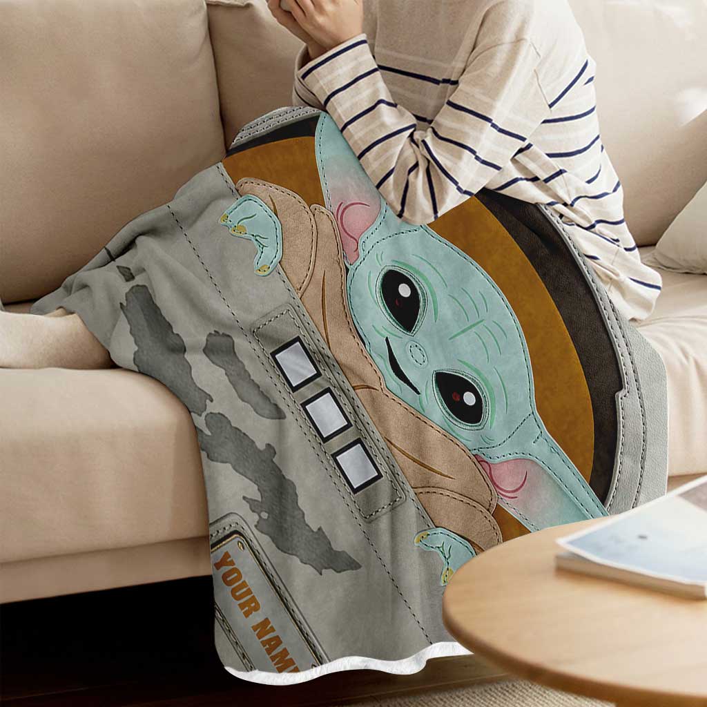 Personalized Baby Blanket with Cute Character Custom Name Gift Blanket GradoCreations