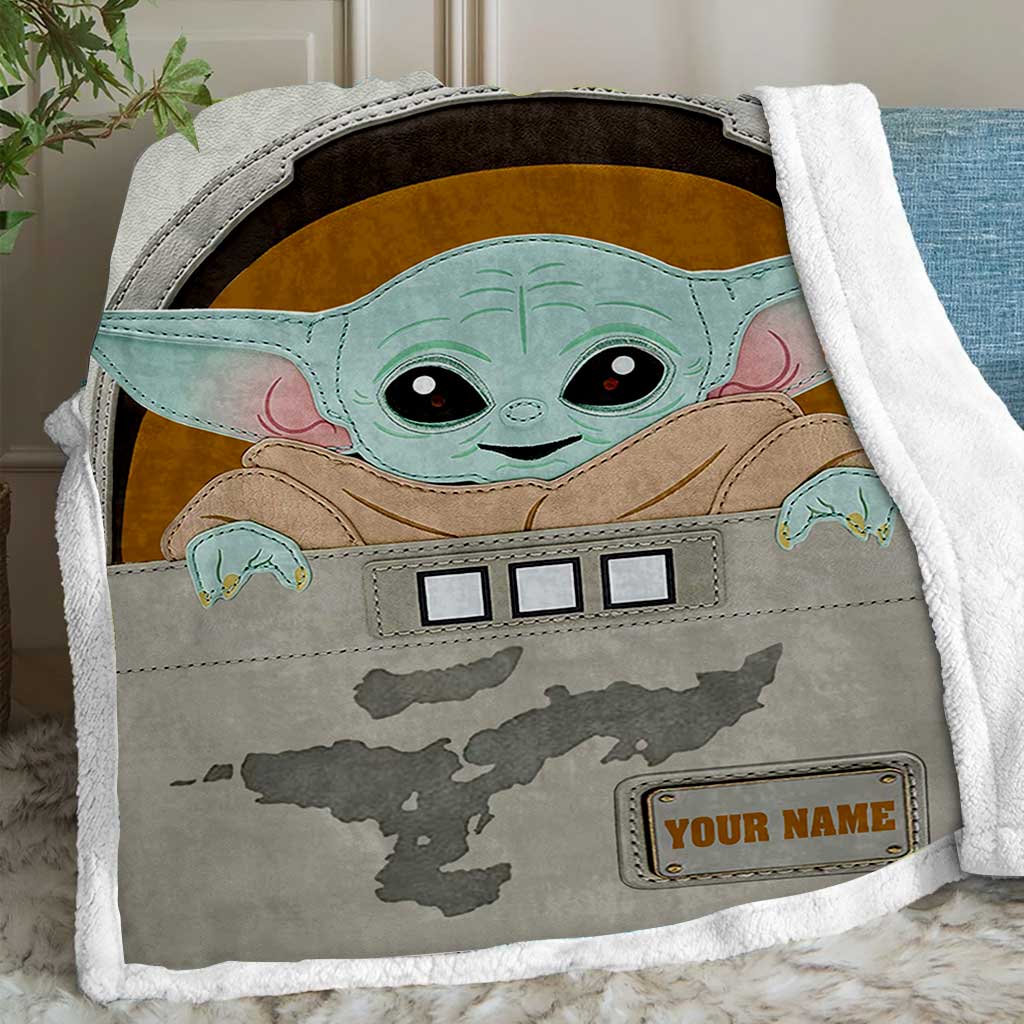 Personalized Baby Blanket with Cute Character Custom Name Gift Blanket GradoCreations
