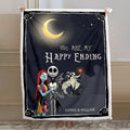 Personalized Nightmare Before Christmas Blanket Custom Name Gift for Couple Blanket GradoCreations