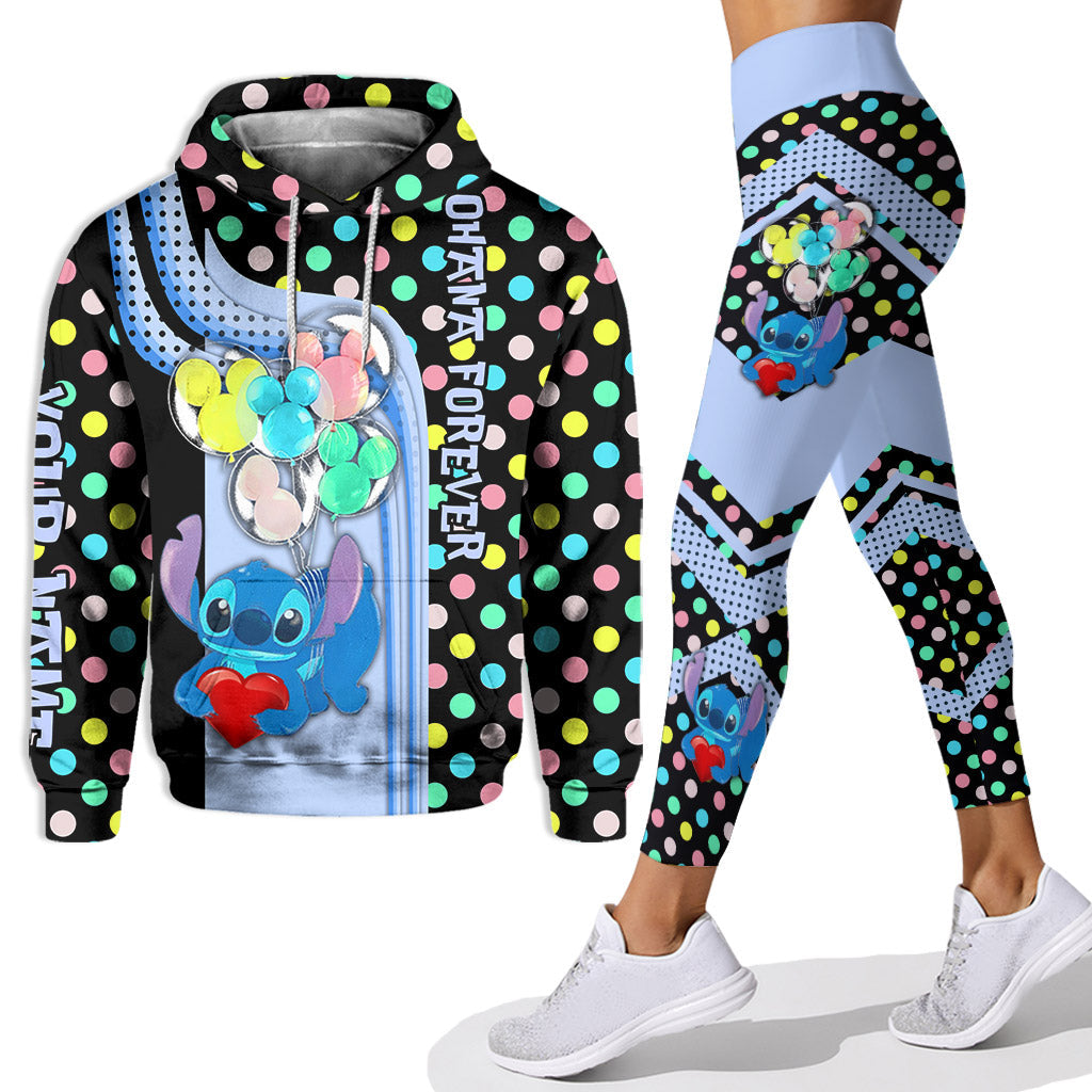 Personalized Ohana Hoodie and Leggings Set Cute Gift Idea Hoodie & Leggings GradoCreations