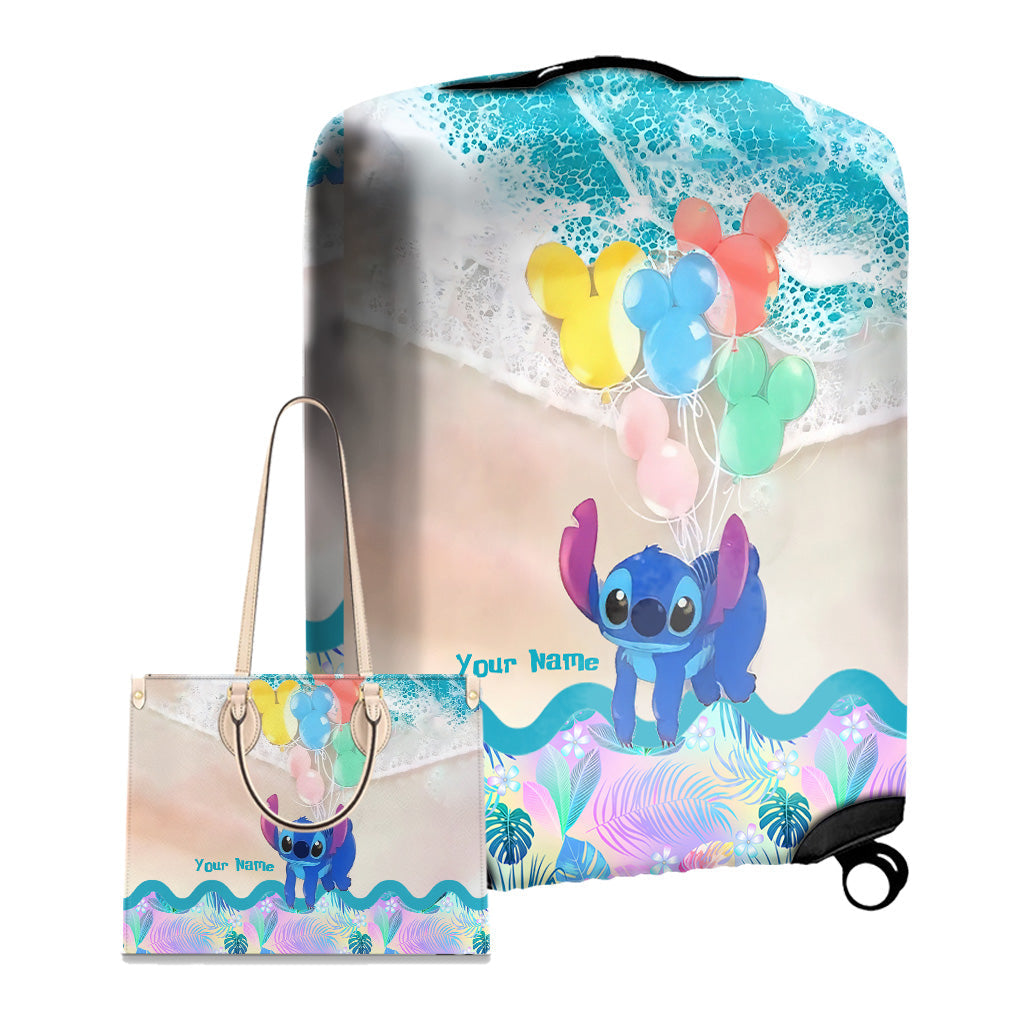 Personalized Ohana Leather Handbag & Luggage Cover Gift Leather Handbag & Luggage Cover GradoCreations