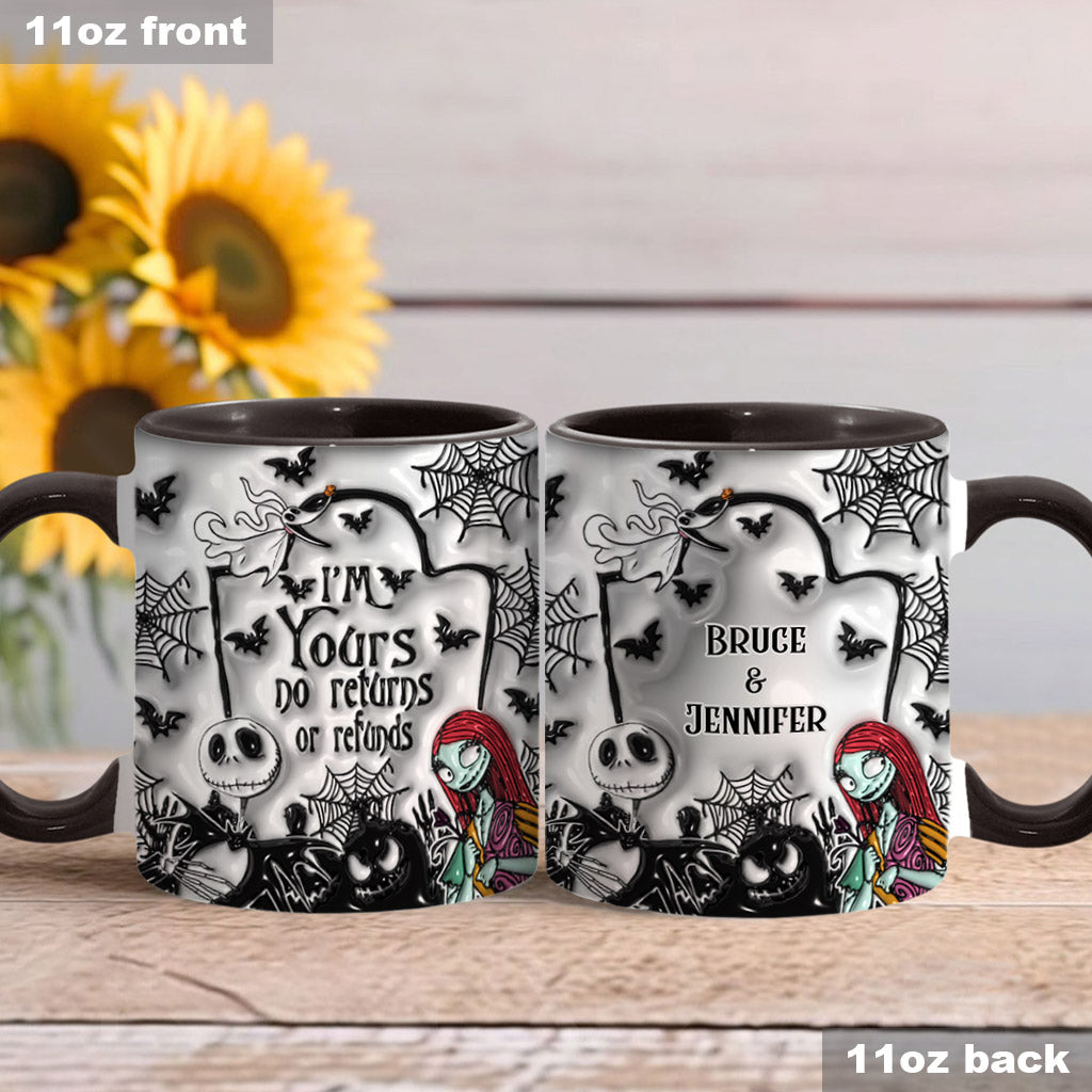 Personalized Halloween Accent Mug Custom Name for Couples Accent Mug GradoCreations