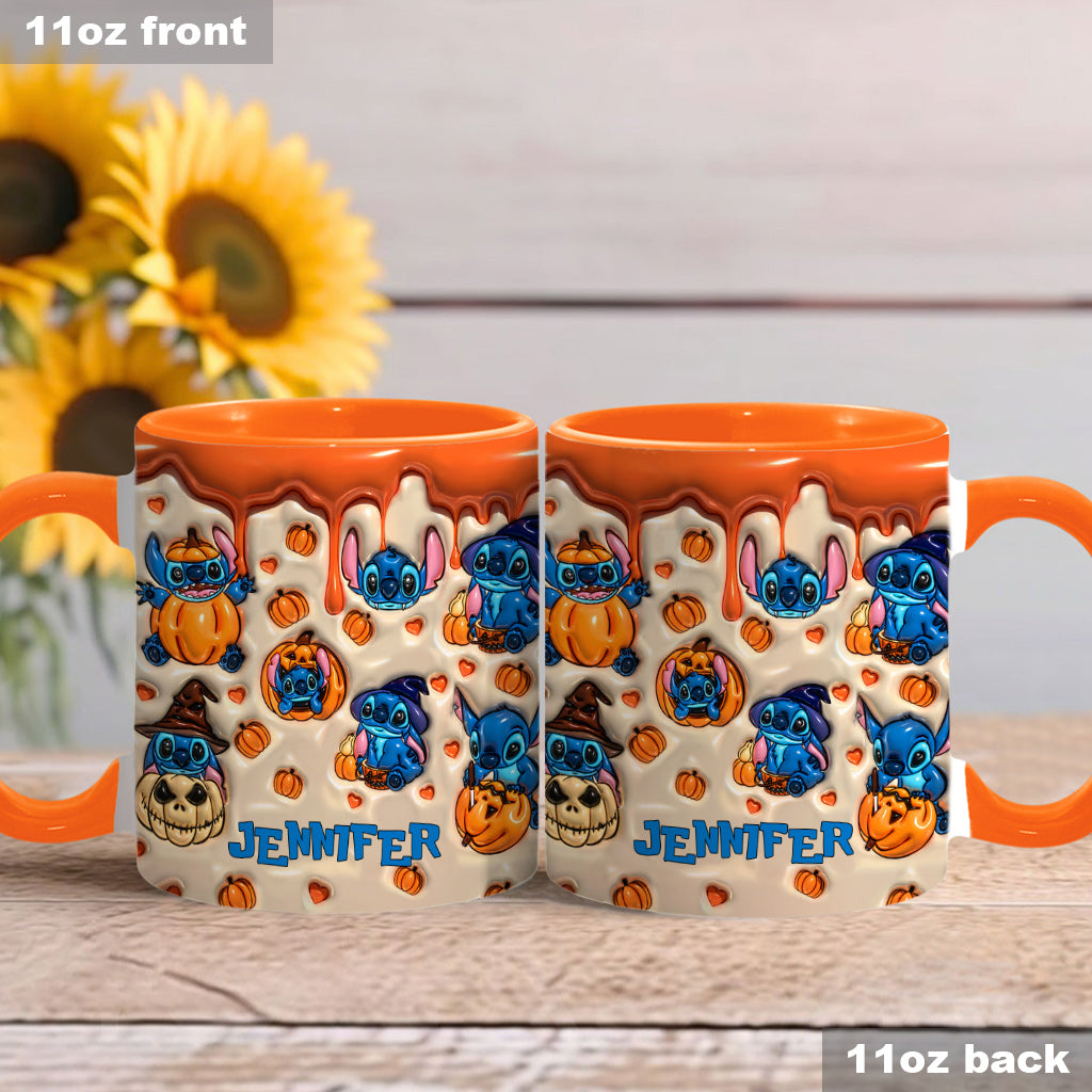 Personalized Halloween Accent Mug with Ohana Design for Kids Accent Mug GradoCreations