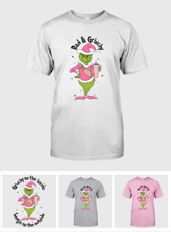 Personalized Grinch Christmas T-shirt and Hoodie Gift for Mom T-shirt & Hoodie GradoCreations