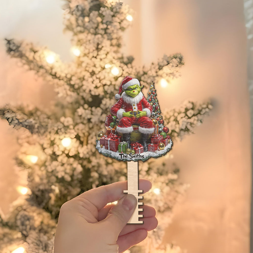 Personalized Grinch Christmas Tree Topper Unique Gift Tree Topper GradoCreations