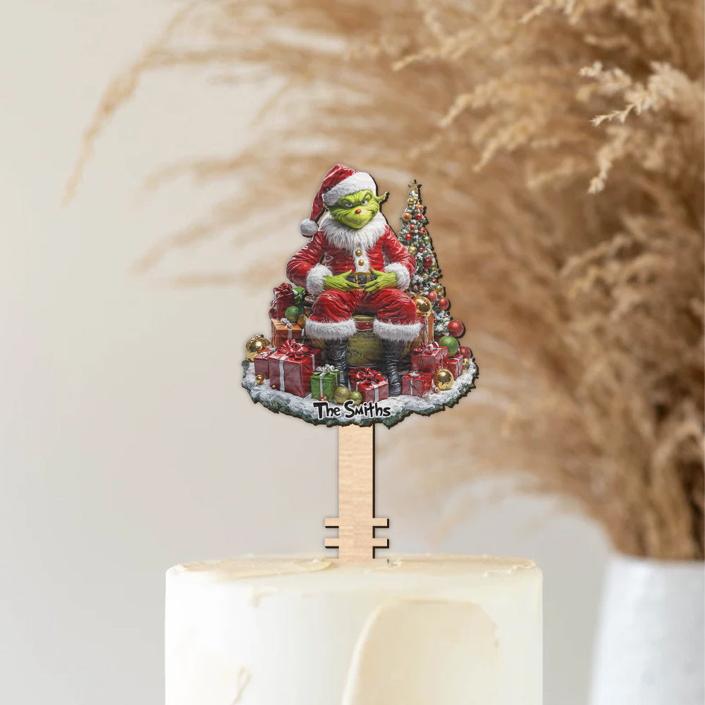 Personalized Grinch Christmas Tree Topper Unique Gift Tree Topper GradoCreations