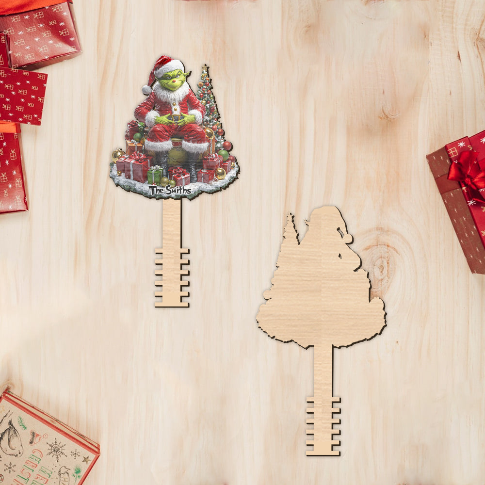 Personalized Grinch Christmas Tree Topper Unique Gift Tree Topper GradoCreations