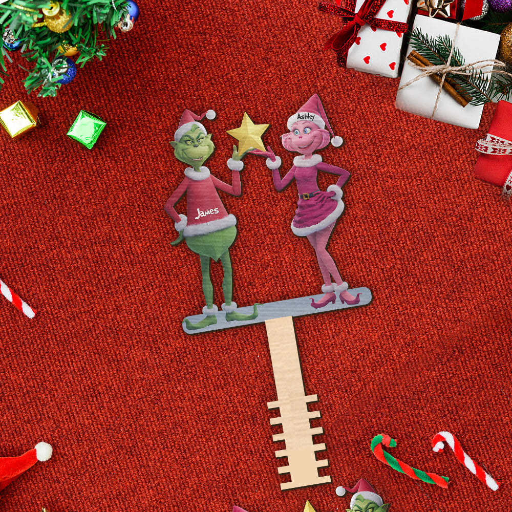 Personalized Grinchmas Christmas Tree Topper Custom Name Decoration Tree Topper GradoCreations