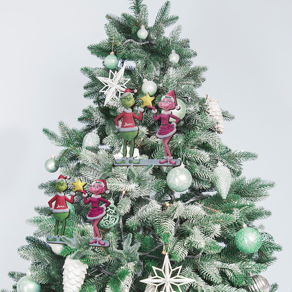 Personalized Grinchmas Christmas Tree Topper Custom Name Decoration Tree Topper GradoCreations
