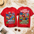 Personalized Patriotic Tropical Parrot Shirt Gift for Family