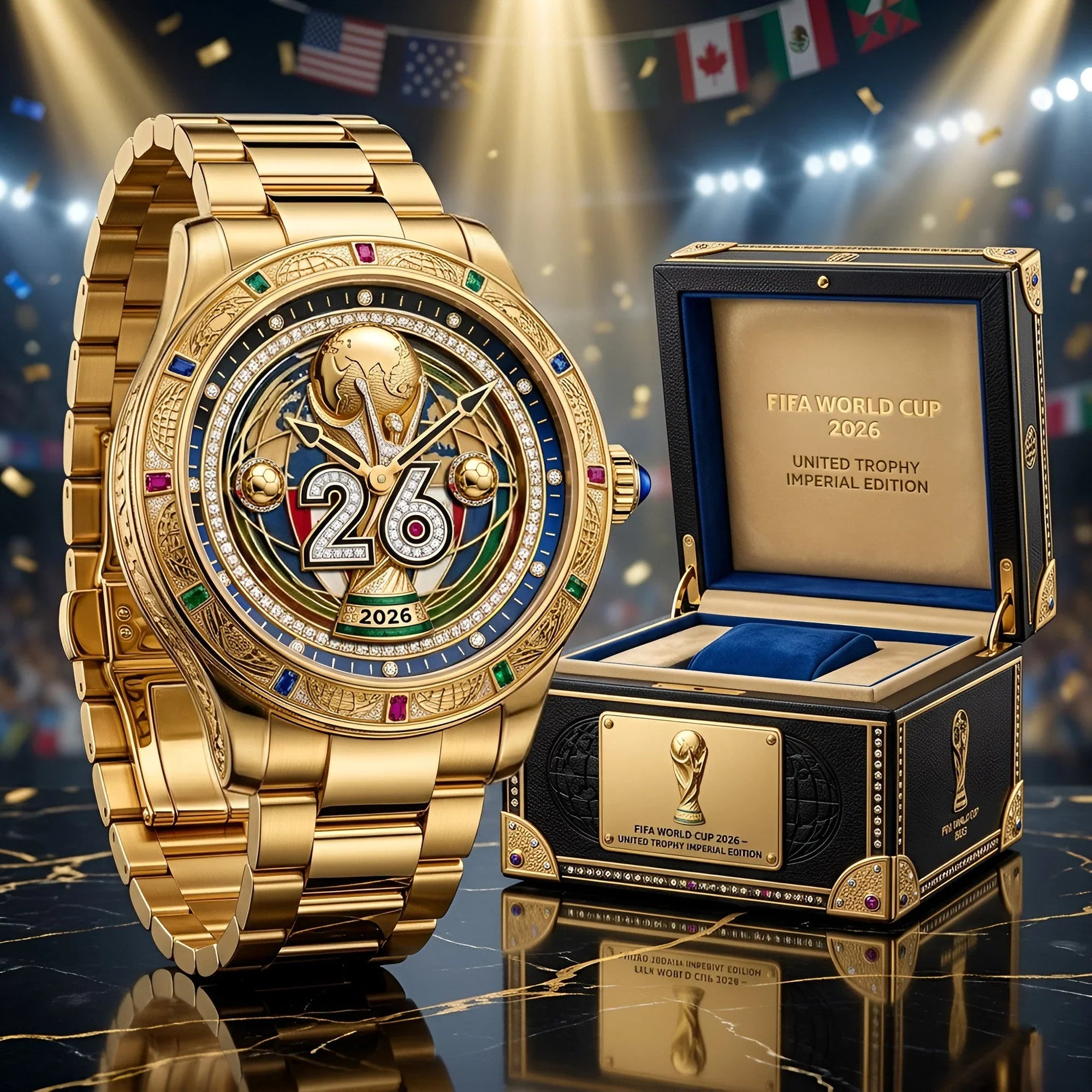 Personalized FIFA World Cup 2026 Men's Wrist Watch Gift for Sports Lovers