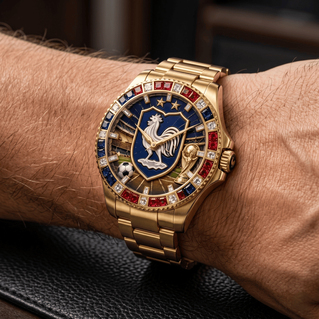 Custom France Soccer Championship 2026 Men's Wrist Watch Gift for Football Fans