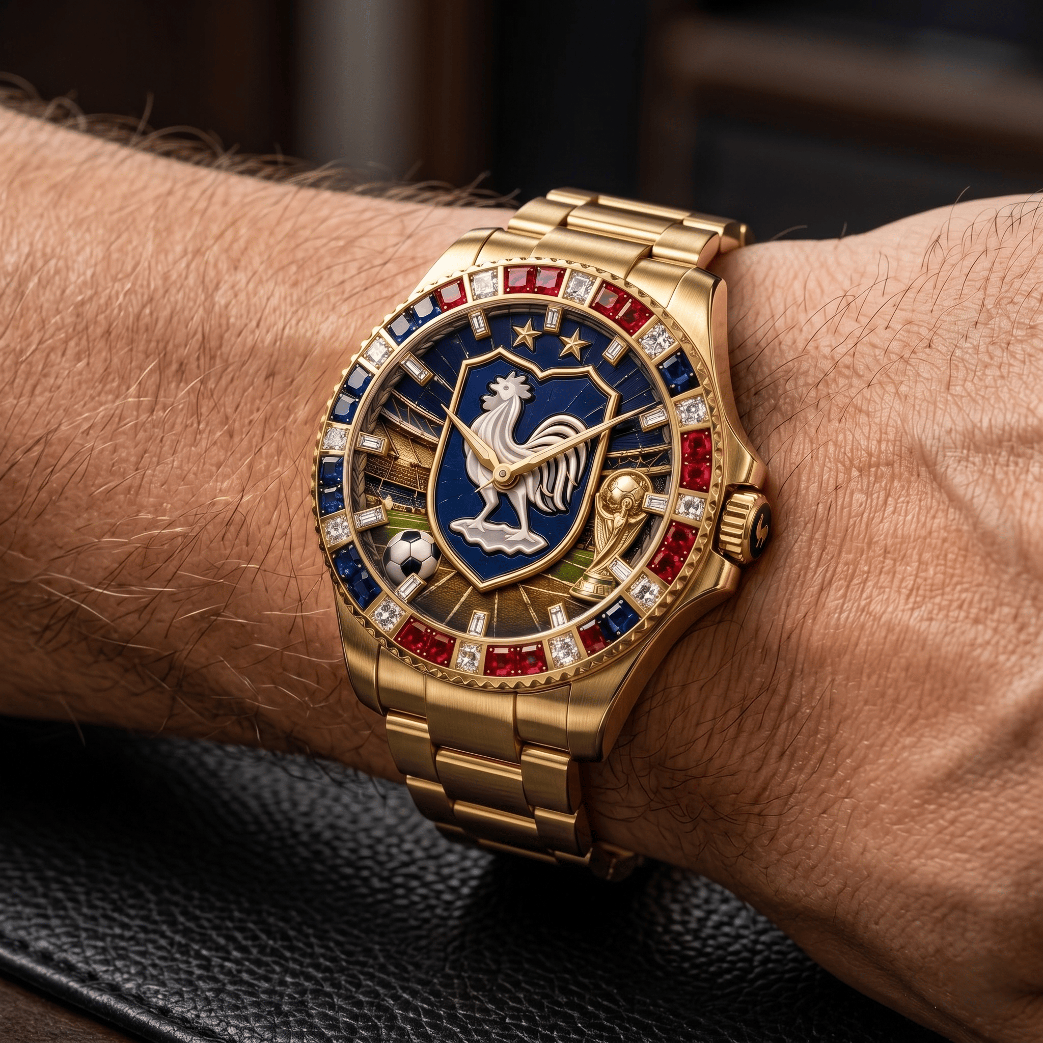 Custom France Soccer Championship 2026 Men's Wrist Watch Gift for Football Fans