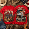 Personalized George Strait Shirt I Love America Gift for Family