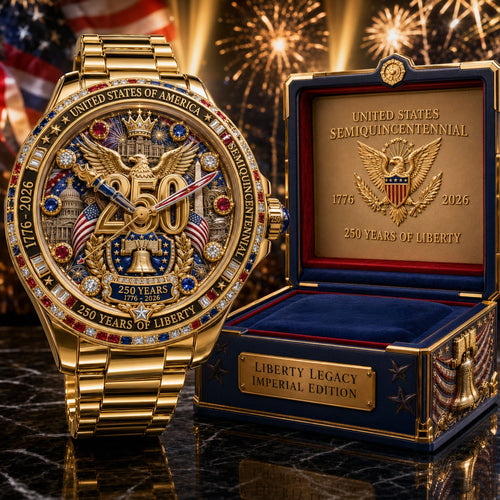 250th Anniversary Men's Wrist Watch with Eagle Design - Perfect Patriotic Gift Men's Wrist Watch GradoCreations