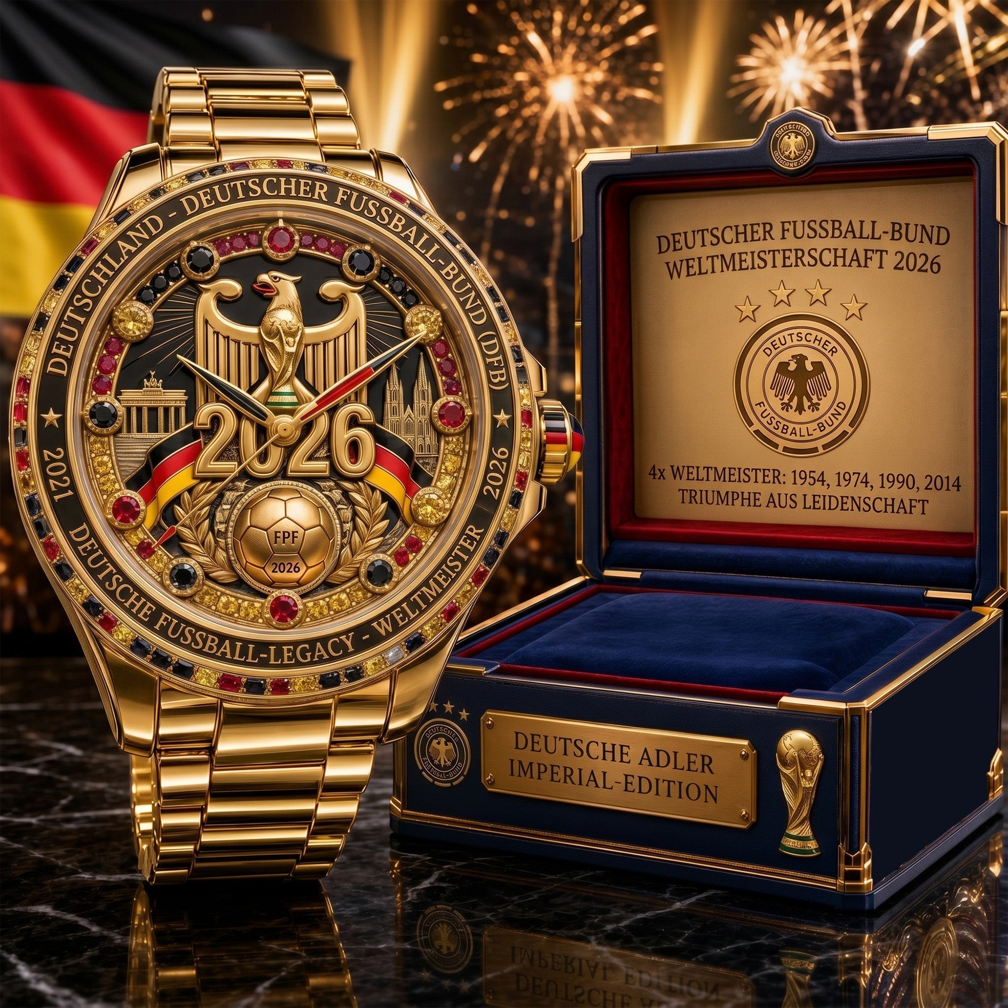 Germany Soccer Imperial Edition 2026 Men's Wrist Watch - Customizable Gift for Football Fans