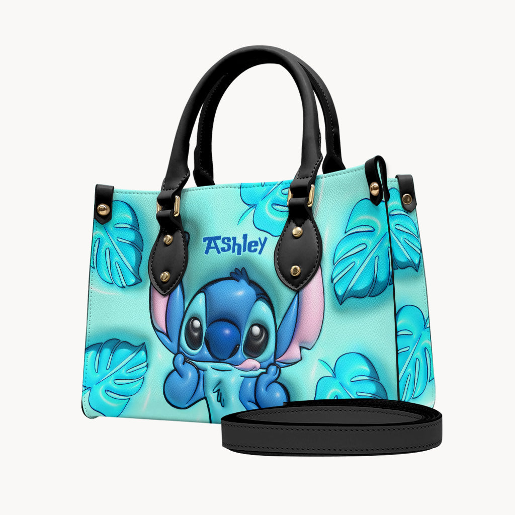 Personalized Ohana Leather Handbag with Custom Name Gift for Her Leather Handbag GradoCreations