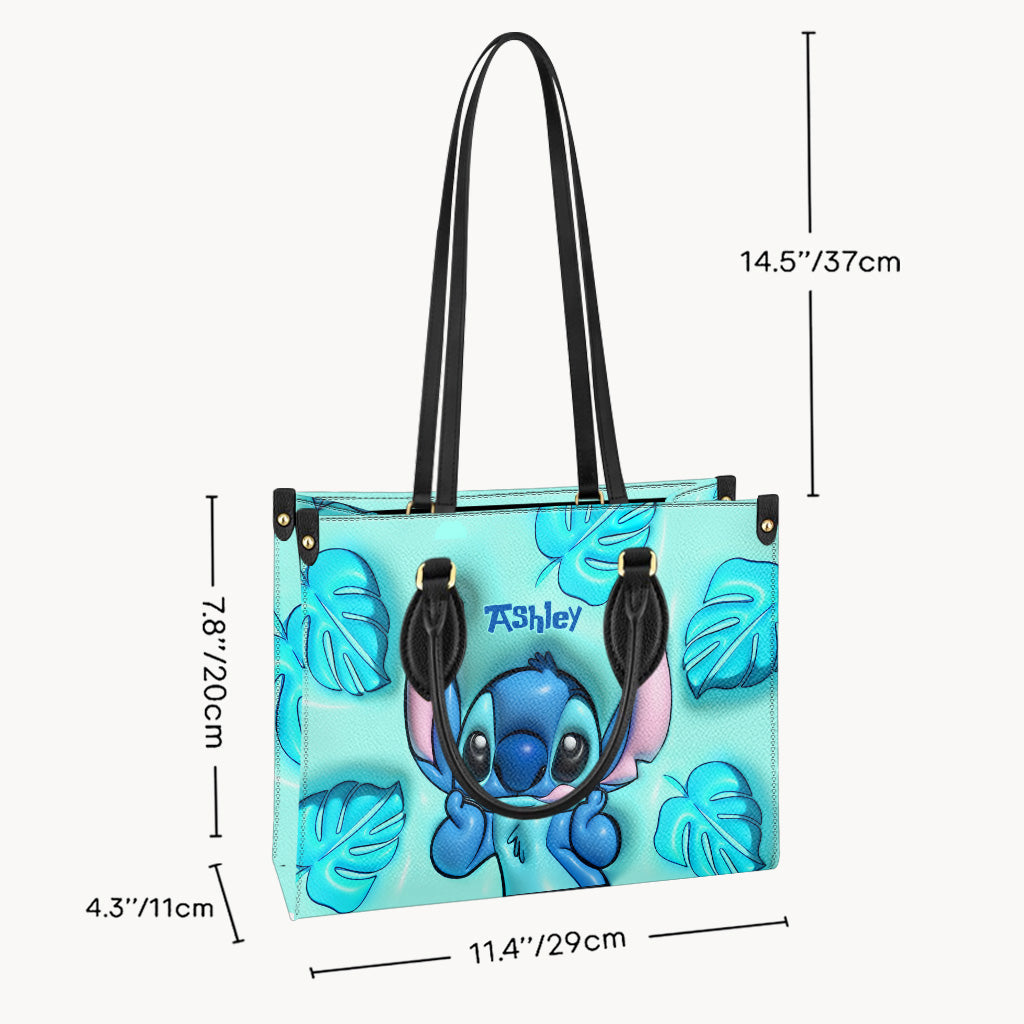 Personalized Ohana Leather Handbag with Custom Name Gift for Her Leather Handbag GradoCreations