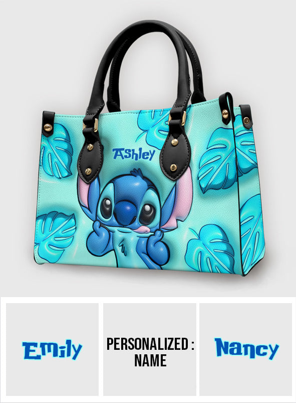 Personalized Ohana Leather Handbag with Custom Name Gift for Her Leather Handbag GradoCreations