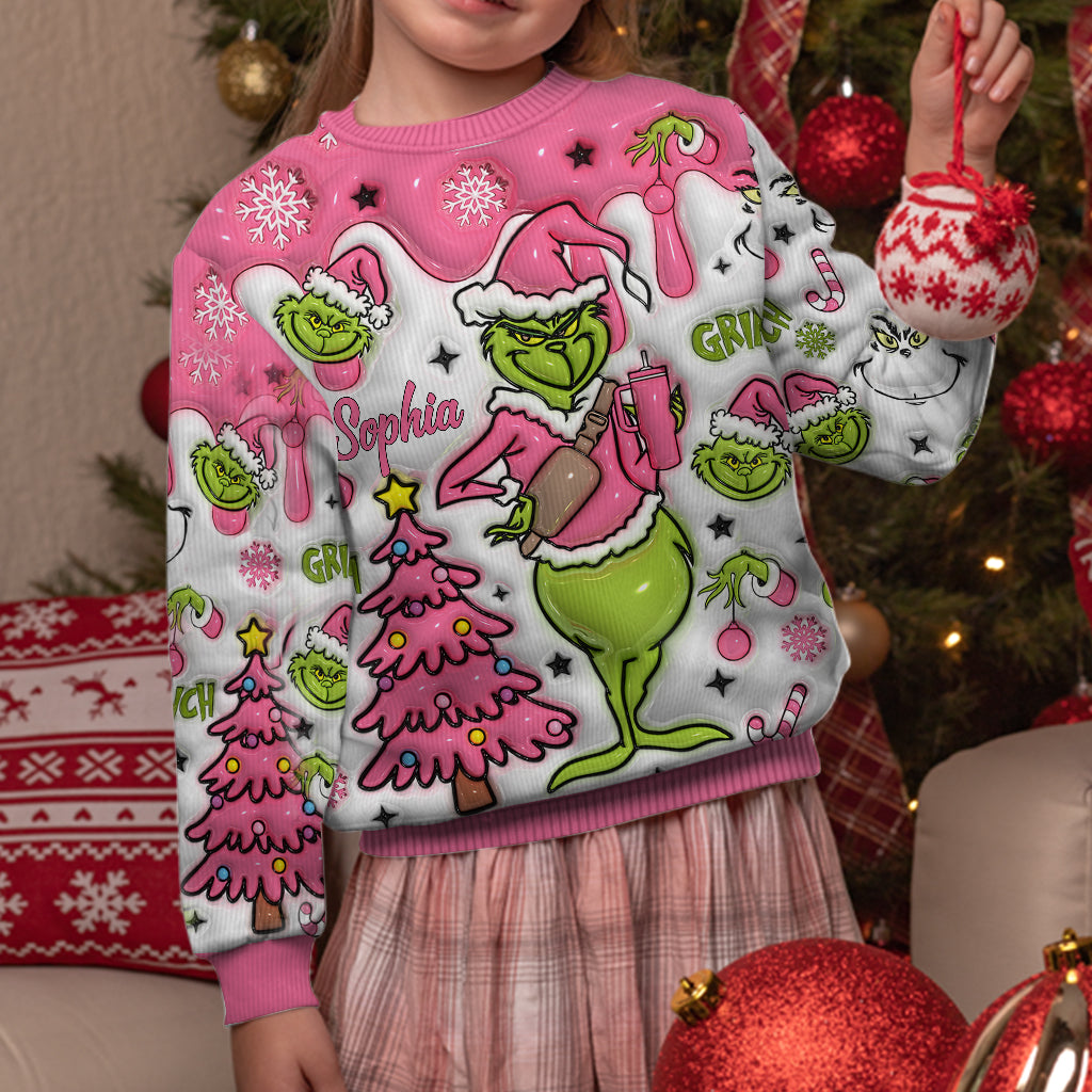 Personalized Merry Grinchmas Ugly Sweater for Christmas Gift Ugly Sweater GradoCreations