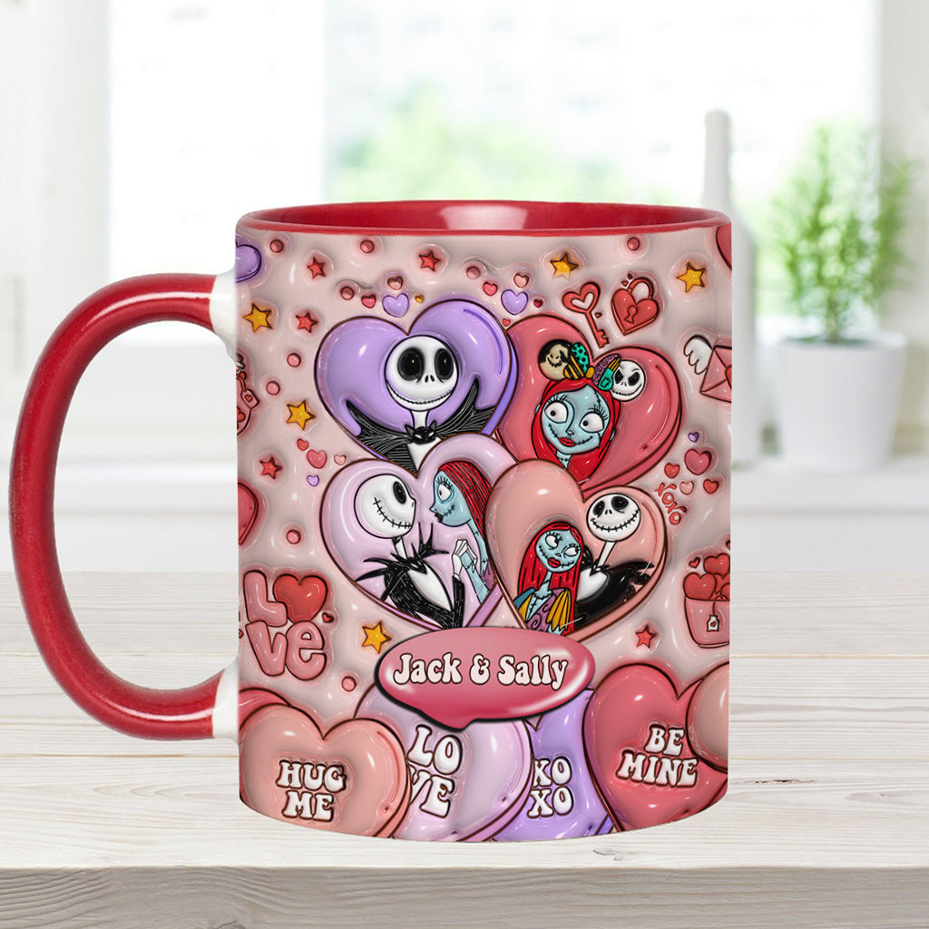 Personalized Nightmare Before Christmas Mug Custom Name Gift for Couples Accent Mug GradoCreations
