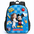 Personalized Back to School Cartoon Backpack Set with Name - Kids Lunch Bag, Pencil Case, Water Bottle Gift