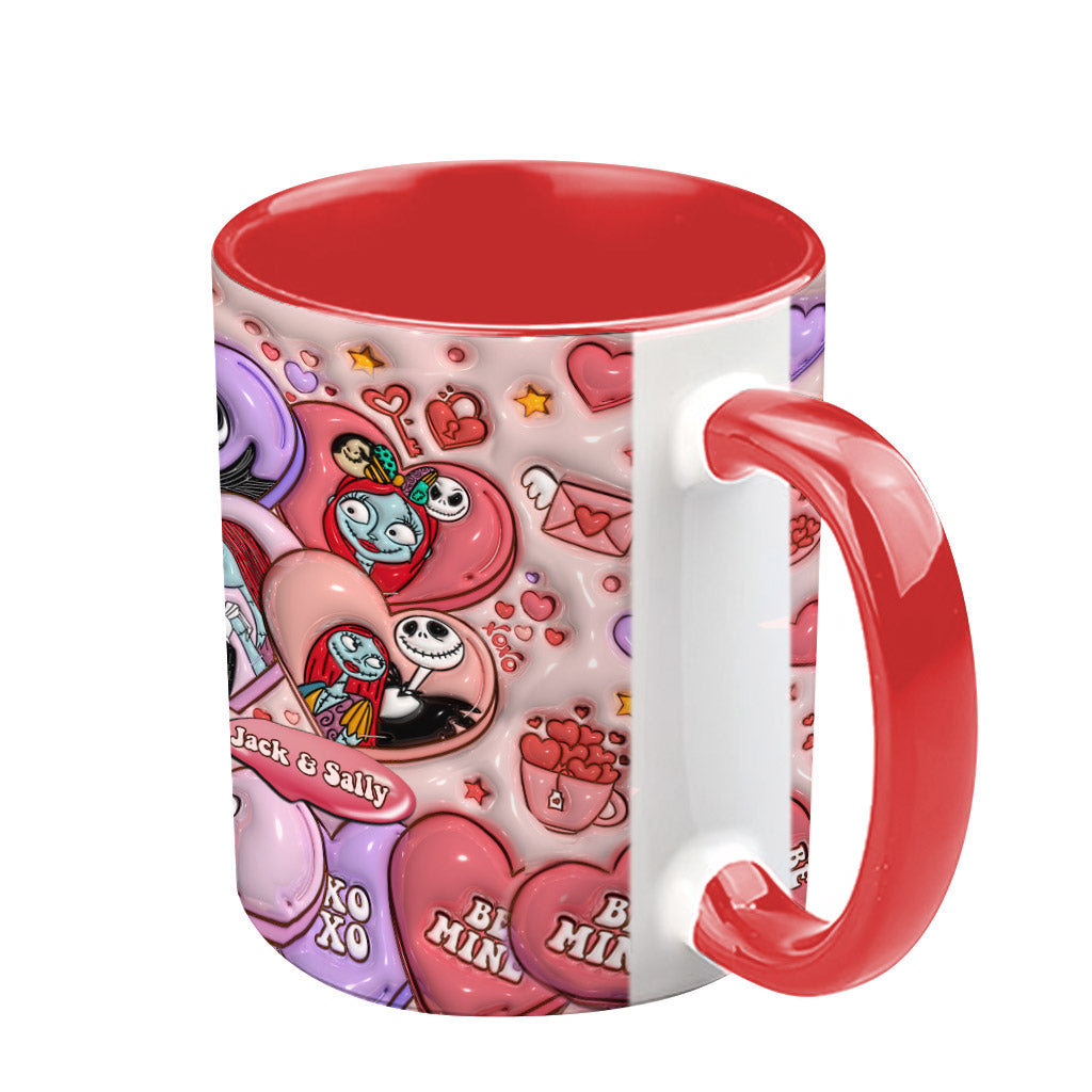 Personalized Valentine's Day Accent Mug Custom Name Gift for Couples Accent Mug GradoCreations