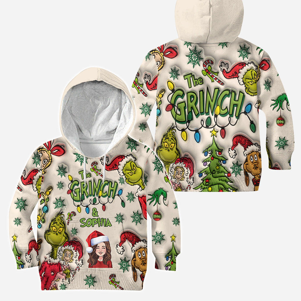 Personalized Grinch Hoodie & Leggings Set Custom Name Gift for Christmas Hoodie & Leggings GradoCreations
