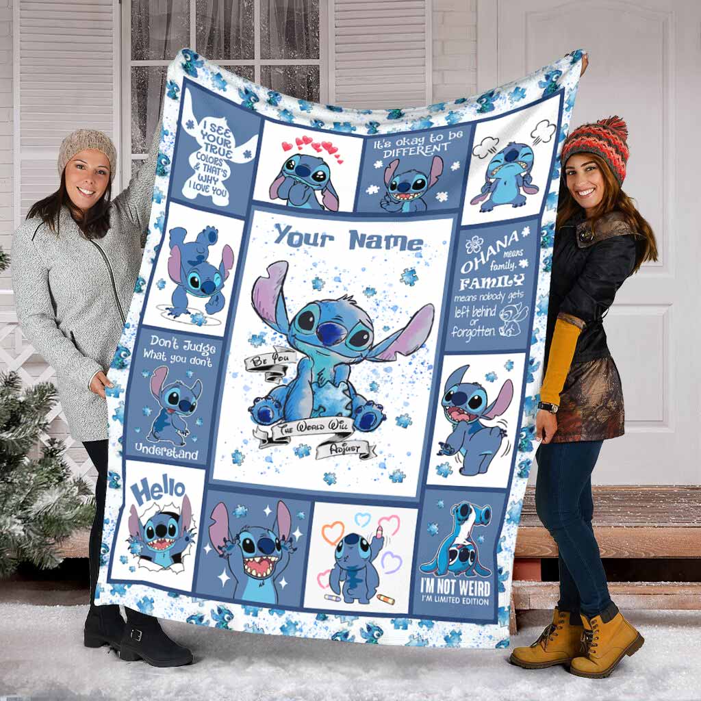 Personalized Autism Awareness Blanket Custom Name Gift Idea Blanket GradoCreations