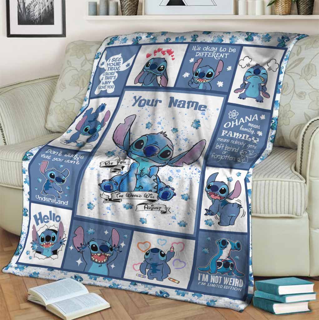 Personalized Autism Awareness Blanket Custom Name Gift Idea Blanket GradoCreations