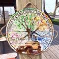 Personalized Round Wood Sign Custom Couple Gift for Anniversary Round Wood Sign GradoCreations